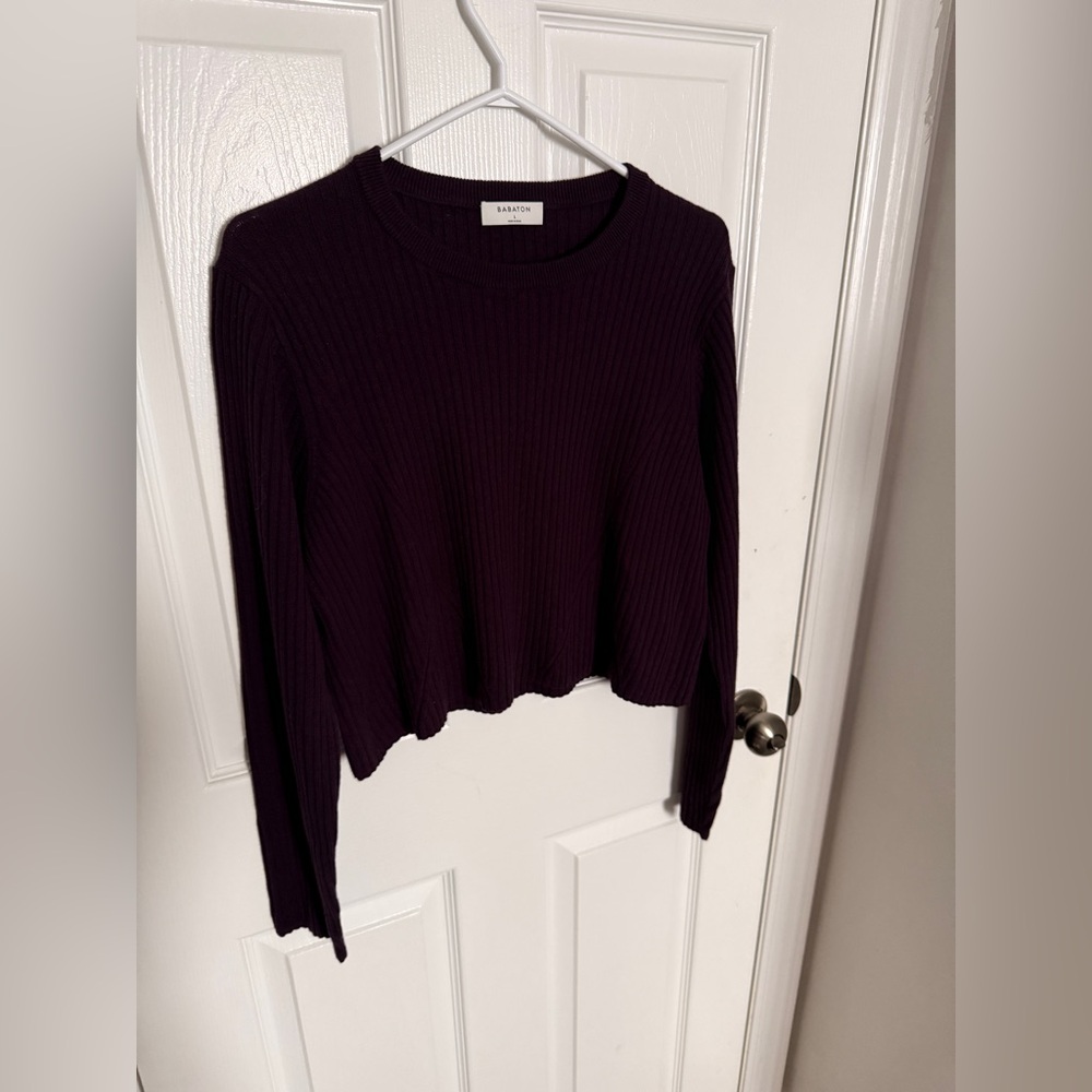 Aritzia Babaton | New Nathaniel Cropped Sweater in Noble | Size Large